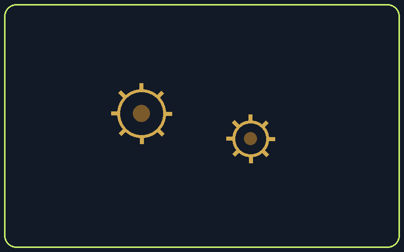 Neon steampunk bingo panel with brass gears